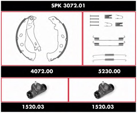 REMSA SPK 3072.01 Brake Set, drum brakes